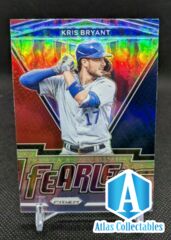 2021 Panini Prizm Fearless Red White & Blue Kris Bryant #FR-12